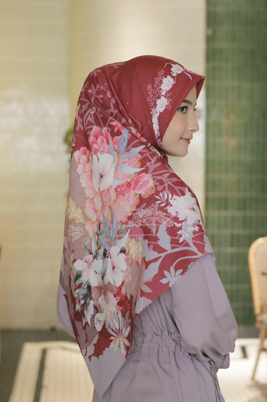 Fresia Scarf JUMBO - FJ52.2 Maroon