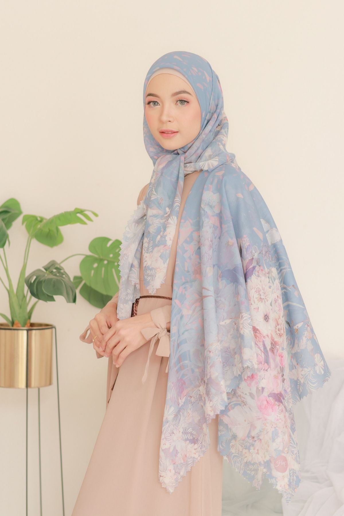 [ BUY 3 GET 1 FREE HIJAB ] Emily - Scarf Square Premium Polycotton | Grey - EM28.4