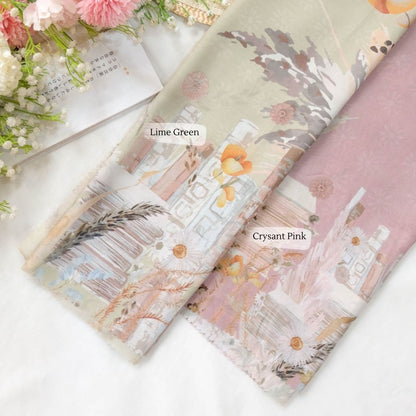 Zinnia - Scarf Square Premium Polycotton | Crysant Pink - CZ73.4
