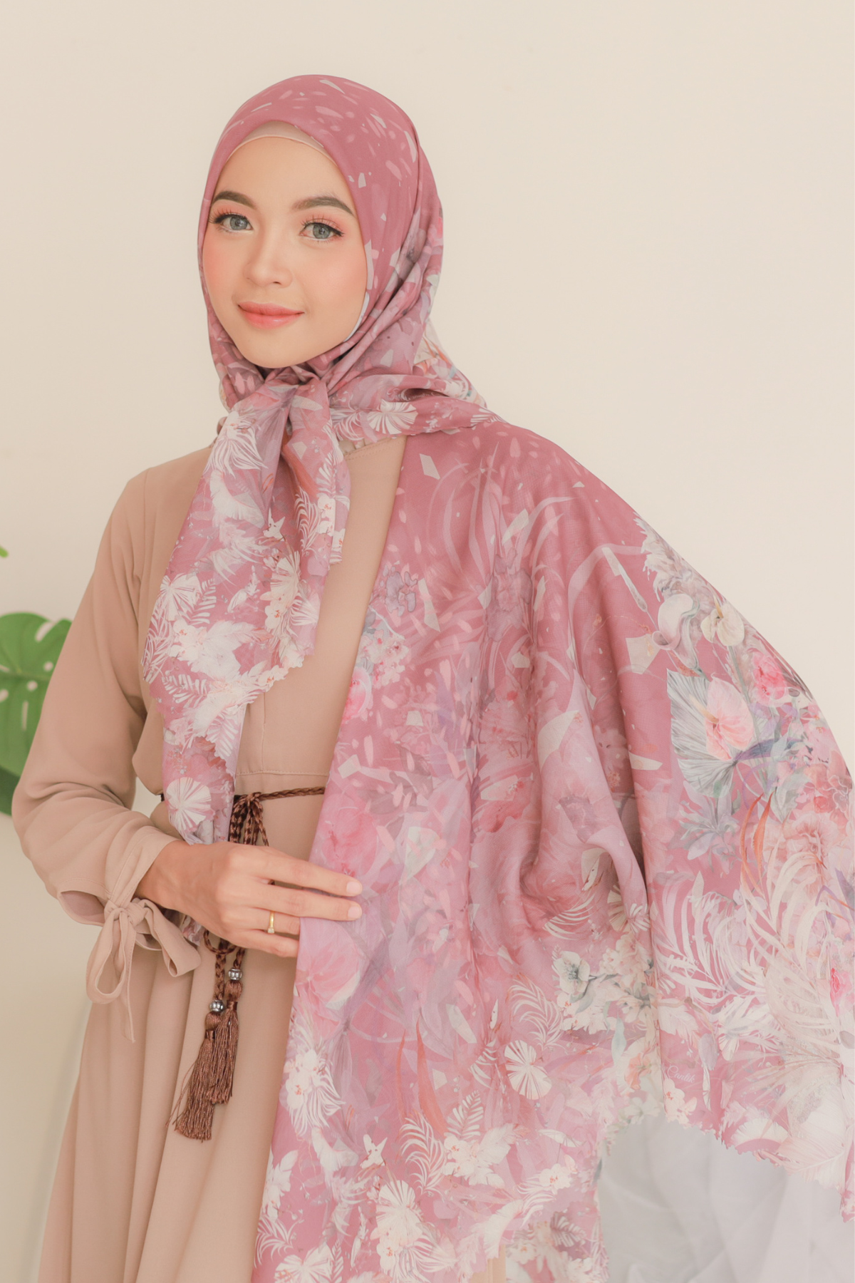 Emily - Scarf Square Premium Polycotton XL | Mocca - EB28.7