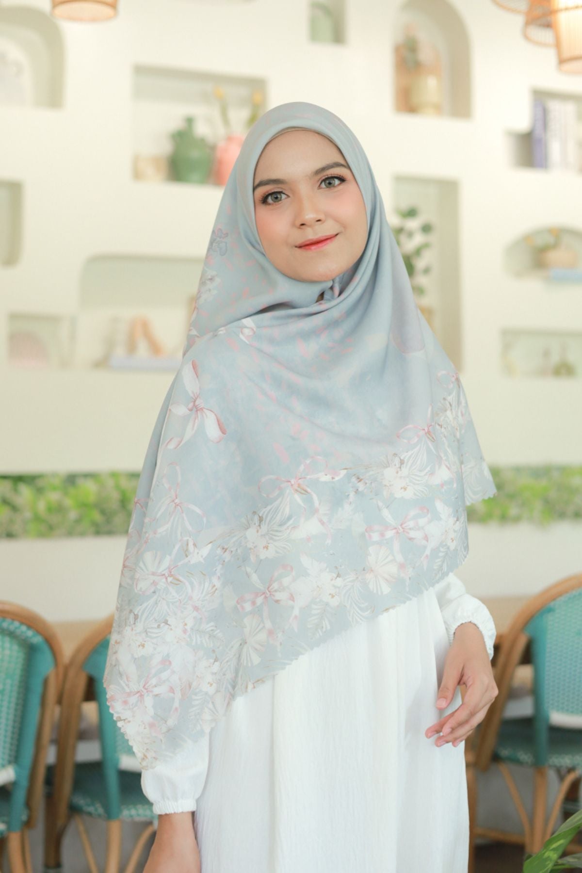 [ BUY 3 GET 1 FREE HIJAB ] Emily JUMBO - Scarf Square Premium Polycotton XL | COQUETTE DESERT - EB28.42