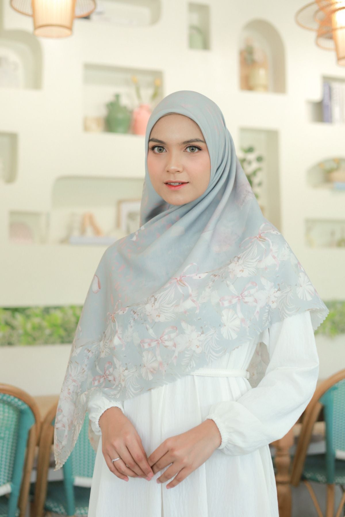 [ BUY 3 GET 1 FREE HIJAB ] Emily JUMBO - Scarf Square Premium Polycotton XL | COQUETTE DESERT - EB28.42