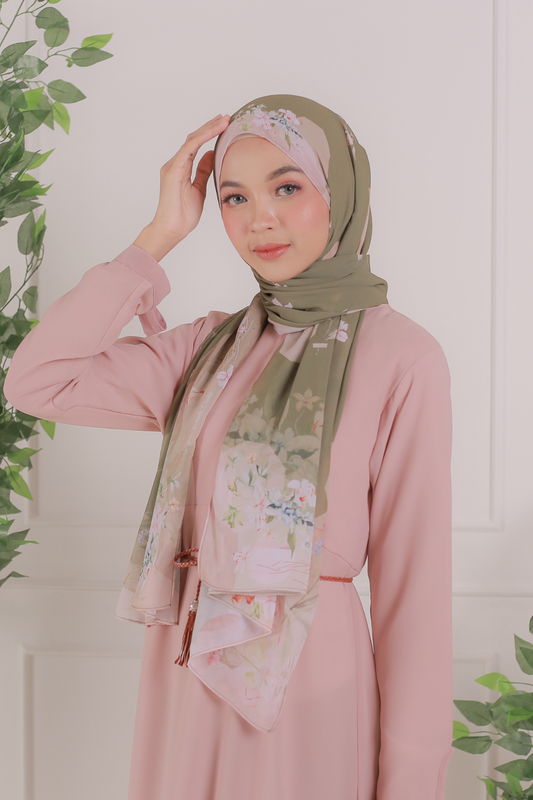 Lily - Pashmina Premium Ceruti - Olive - PM11.37