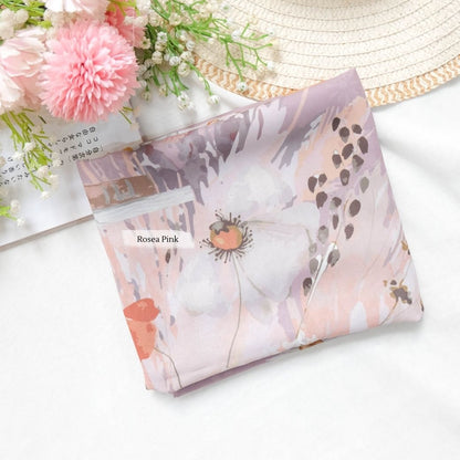 Zinnia - Scarf Square Premium Polycotton | Rosea Pink - CZ73.9
