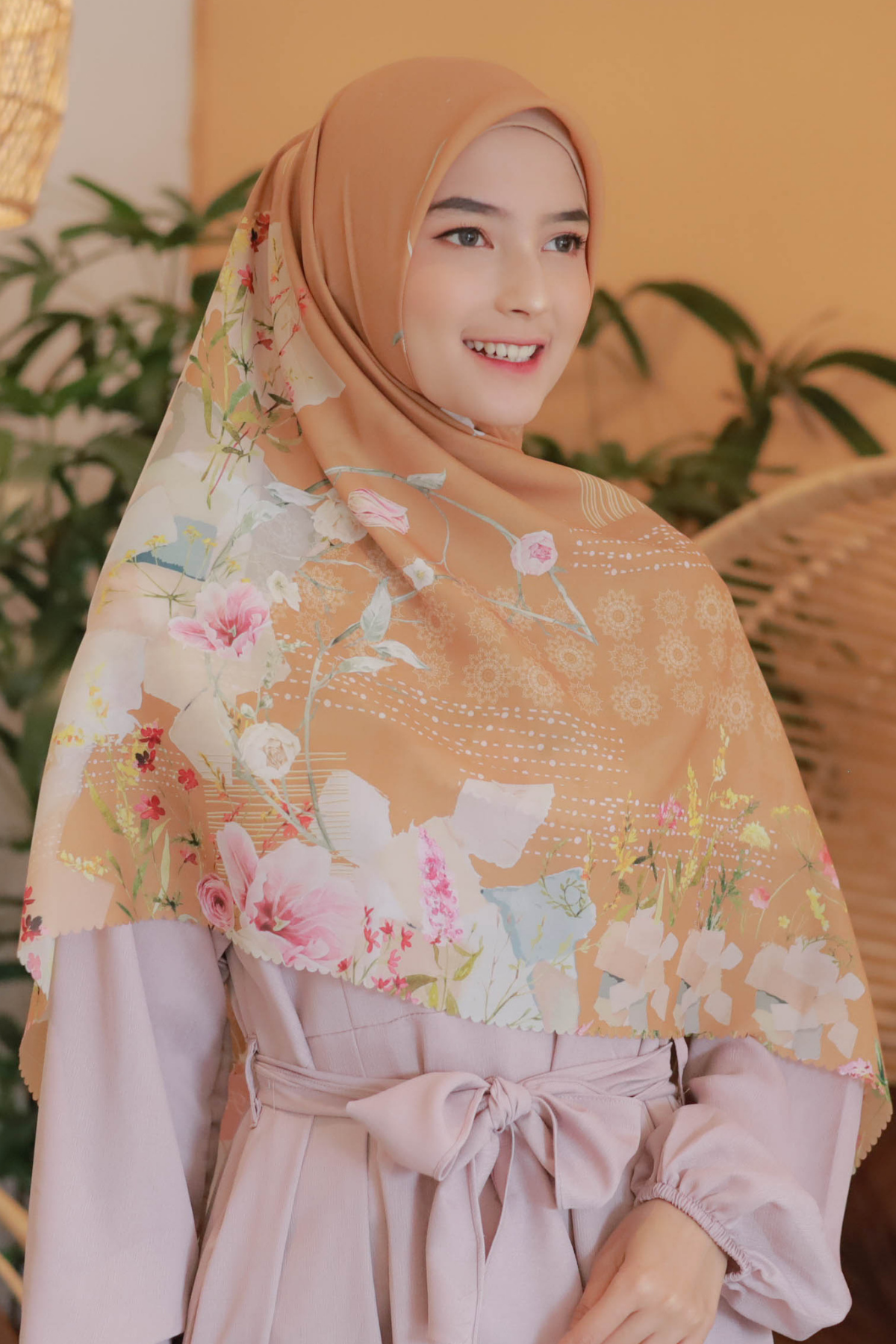 [ BUY 3 GET 1 FREE HIJAB ] Florence - Scarf Square Premium Polycotton XL - Terracotta - RJ24.17