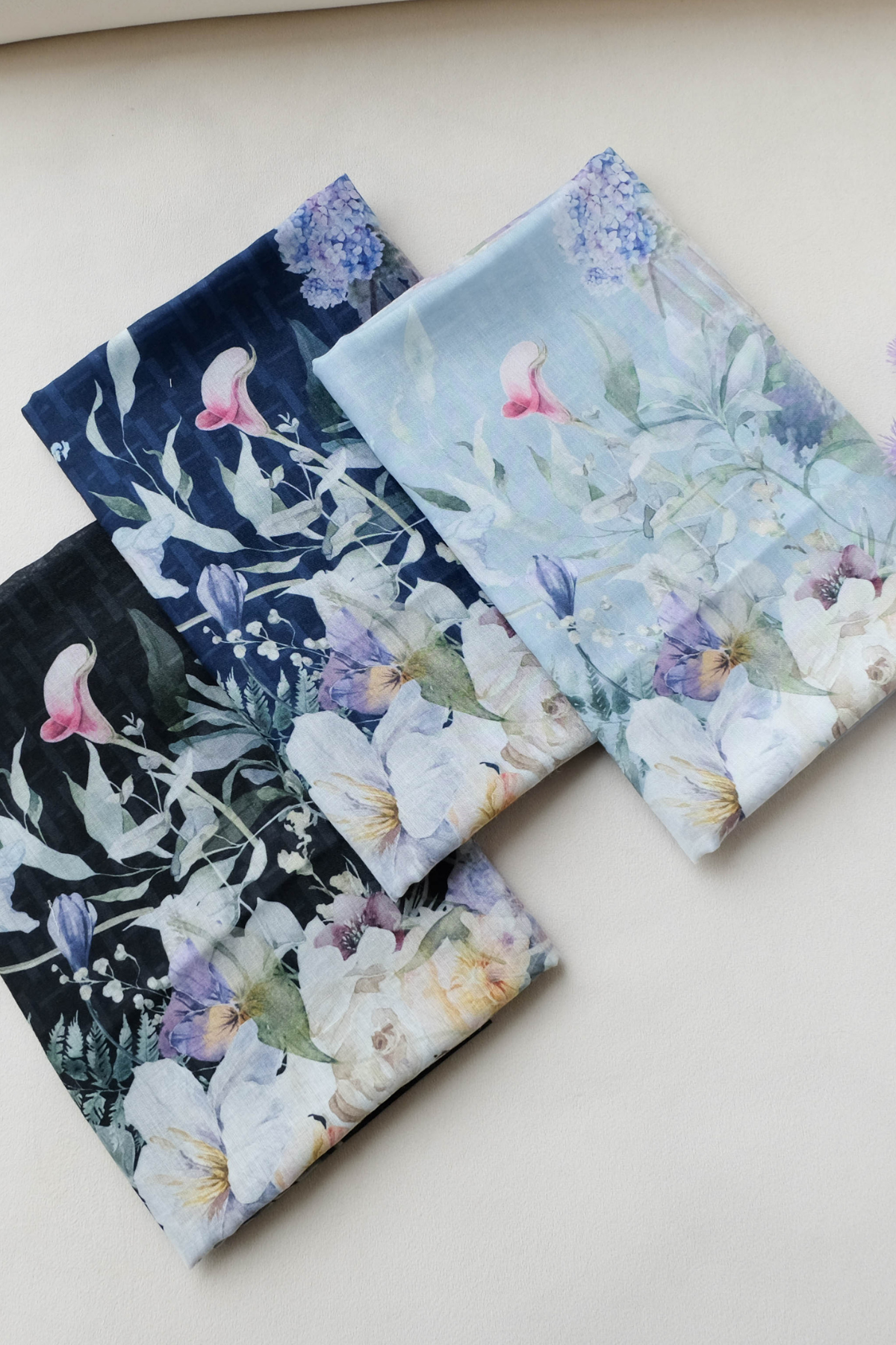 [ BUY 3 GET 1 FREE HIJAB ] Purity - Scarf Square Premium Icy Voal | Black - PSV9.1