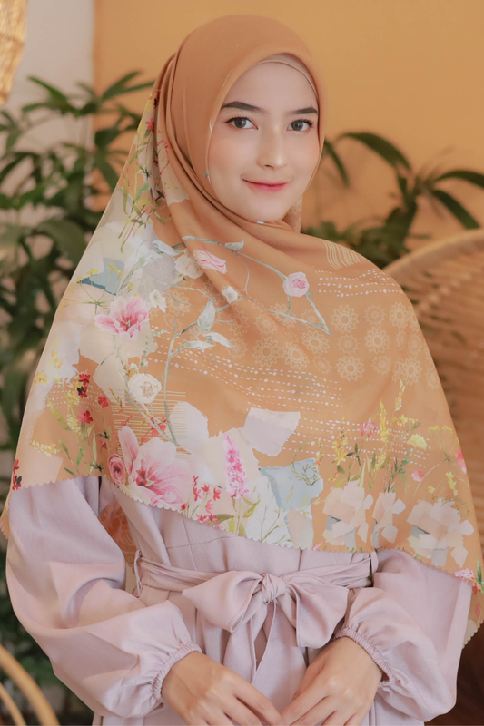 [ BUY 3 GET 1 FREE HIJAB ] Florence - Scarf Square Premium Polycotton XL - Terracotta - RJ24.17
