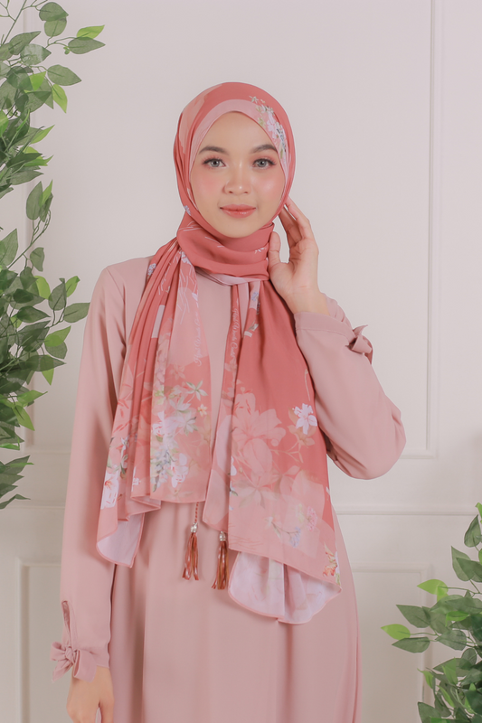 Lily - Pashmina Premium Ceruti -  Choco Peach - PM11.36