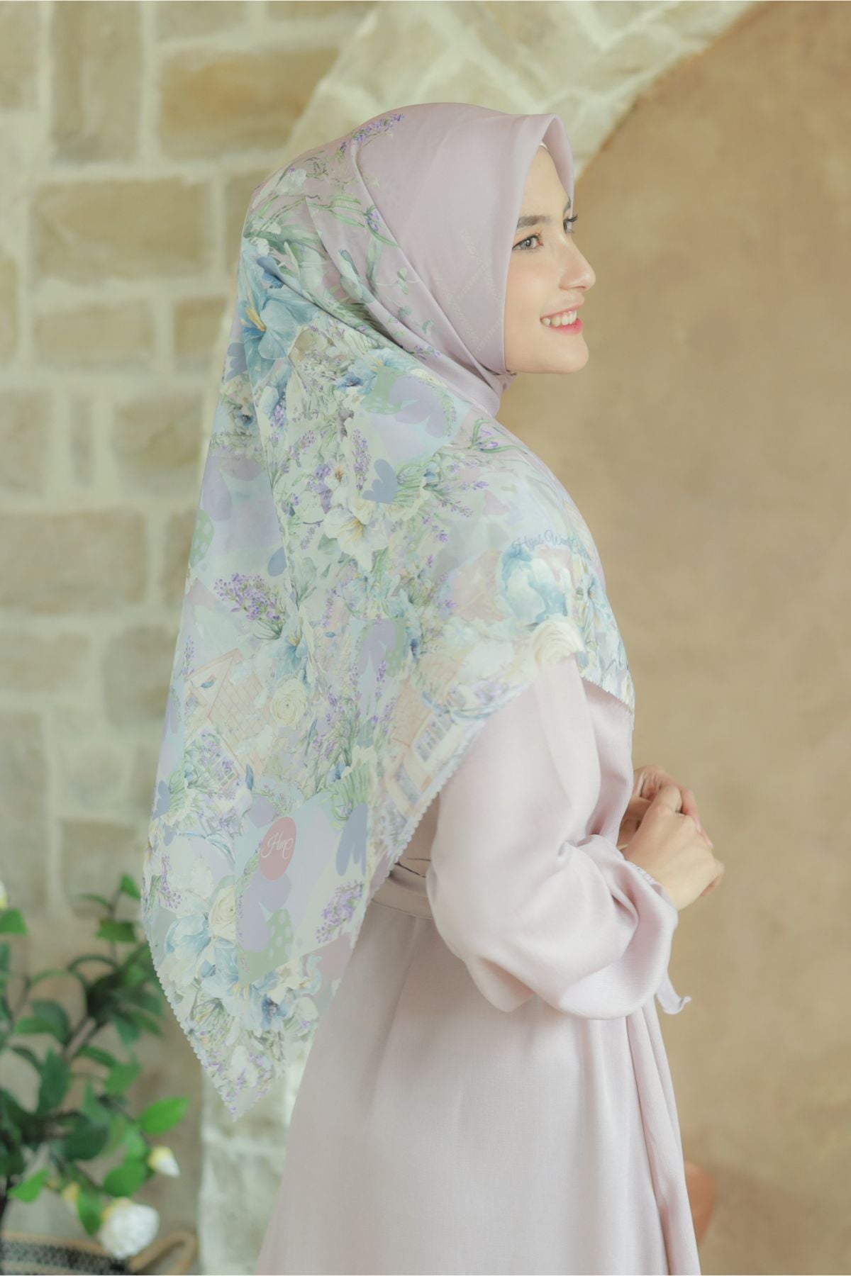 Lavender JUMBO - Scarf Square Premium Polycotton XL | Lovely Pink - LJ57.6