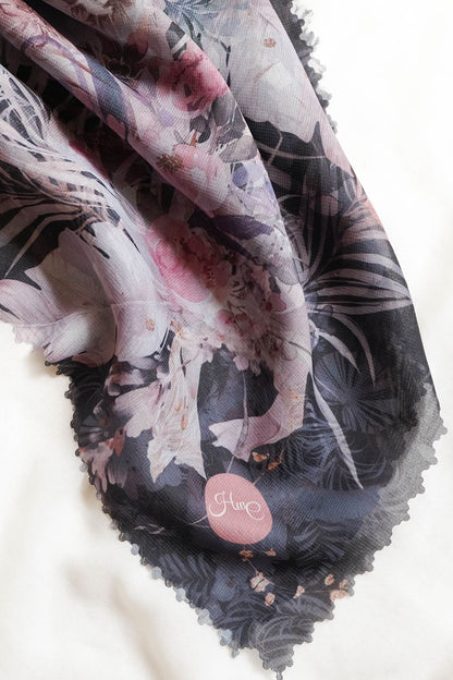 [ BUY 3 GET 1 FREE HIJAB ] Emily - Scarf Square Premium Polycotton | BLACK - EM28.1