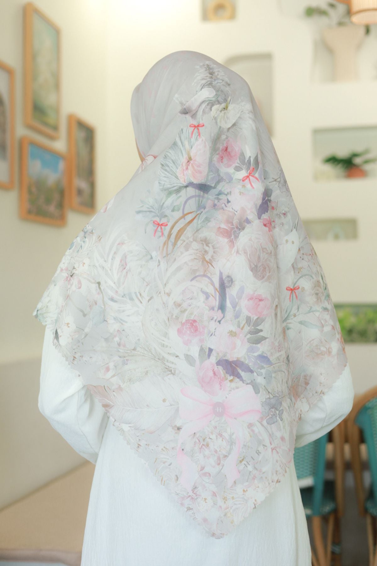 [ BUY 3 GET 1 FREE HIJAB ] Emily JUMBO - Scarf Square Premium Polycotton XL | COQUETTE SAND - EB28.44