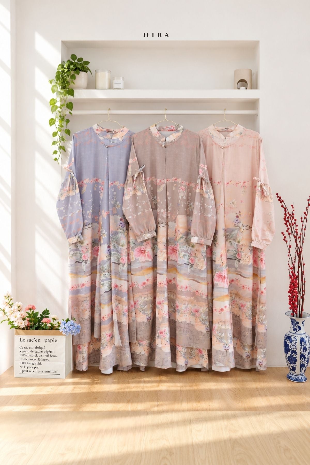 AHSANA Family Set — Grey | HIRA Raya 2027