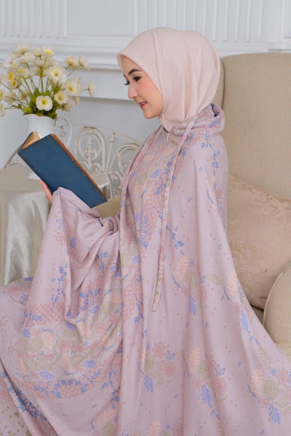Mukena Flora - Mukena Katun |Cotton Daily Prayer Set Pink - FM03.3