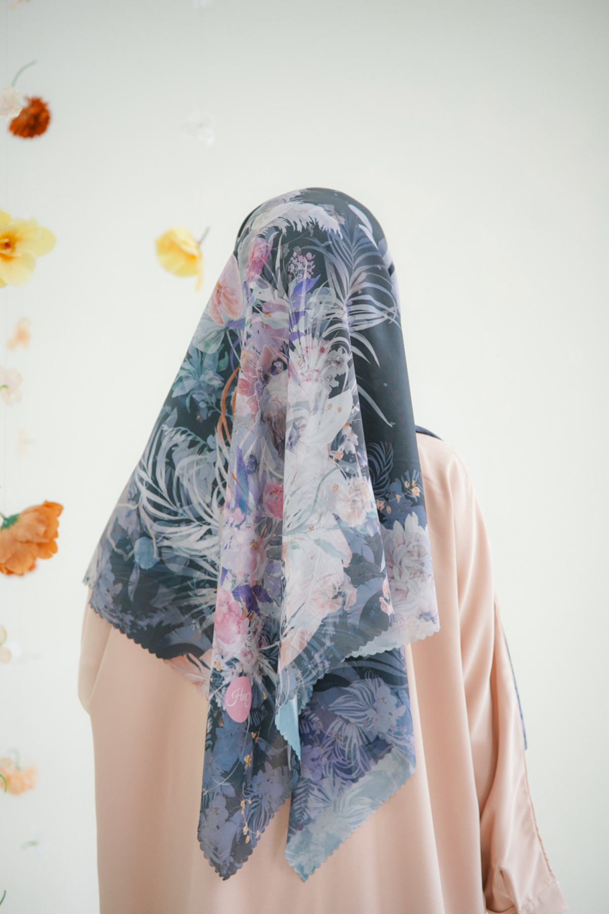 [ BUY 3 GET 1 FREE HIJAB ] Emily JUMBO - Scarf Square Premium Polycotton XL | BLACK - EB28.1