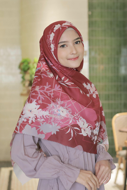 Fresia Scarf JUMBO - FJ52.2 Maroon