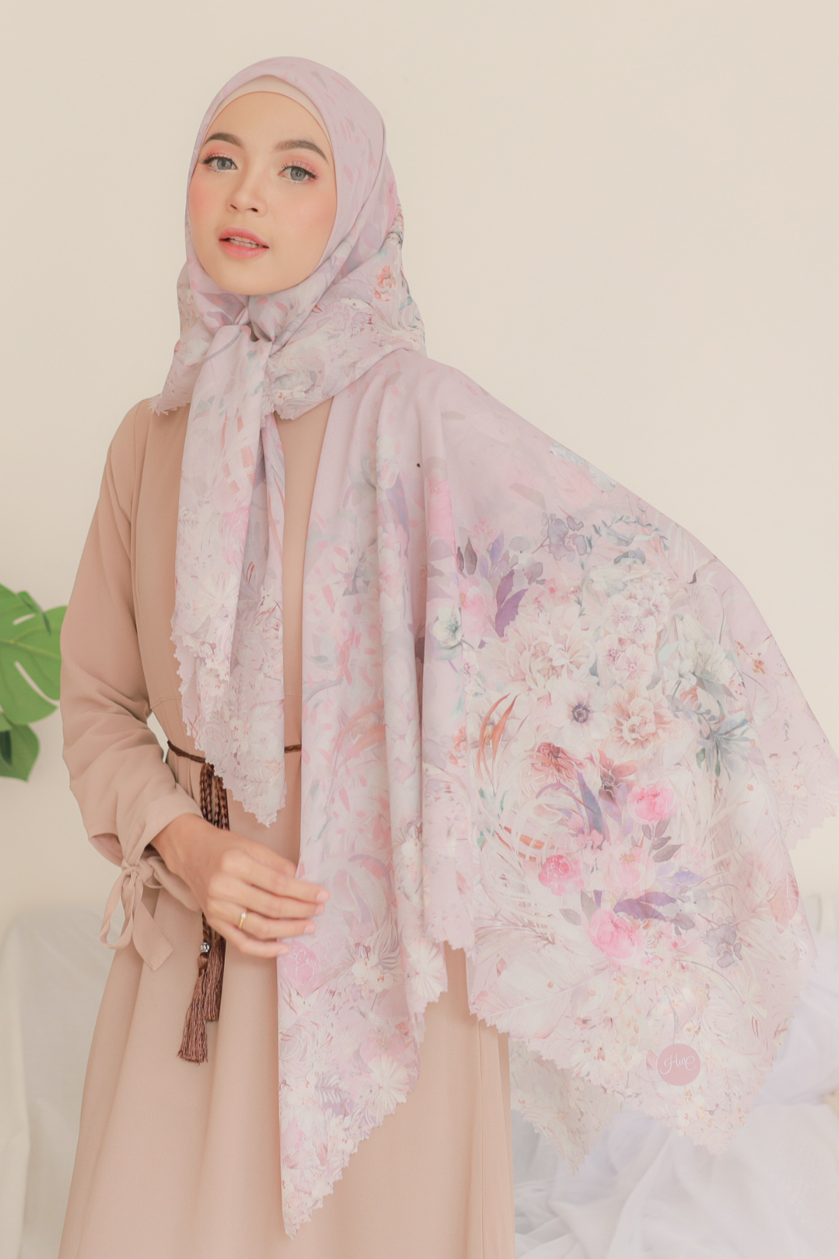 Emily - Scarf Square Premium Polycotton | Silky Pink - EM28.11