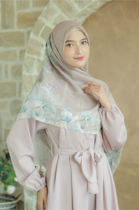 Lavender JUMBO - Scarf Square Premium Polycotton XL | Mocca - LJ57.7