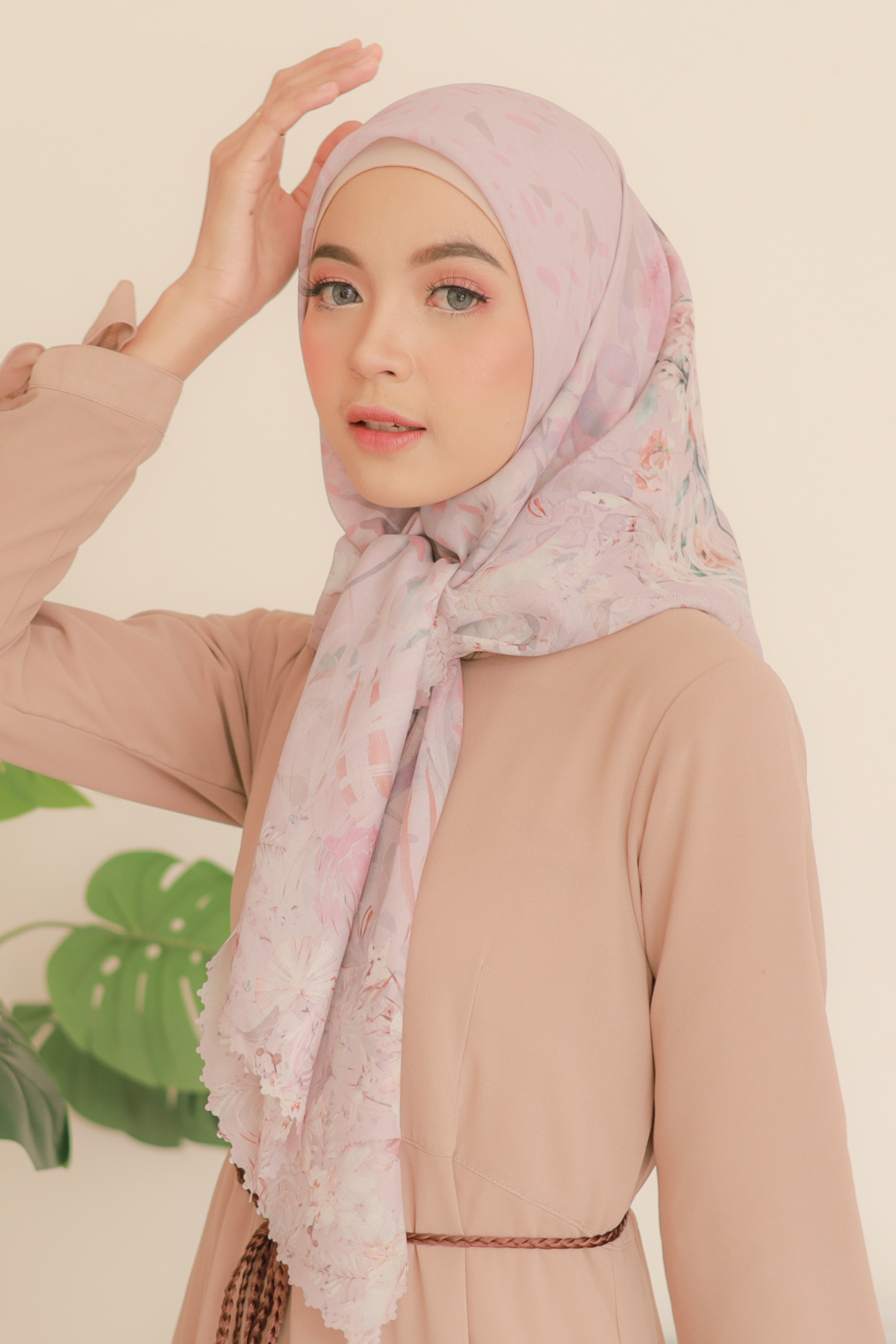 Emily - Scarf Square Premium Polycotton | Silky Pink - EM28.11