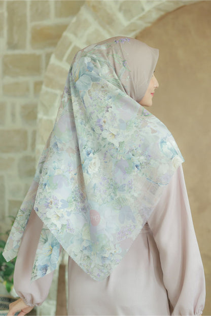 Lavender JUMBO - Scarf Square Premium Polycotton XL | Mocca - LJ57.7