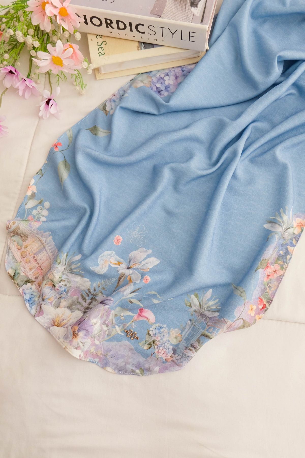 [ BUY 3 GET 1 FREE HIJAB ] Instan Malaya Purity - MP10.7 Blue