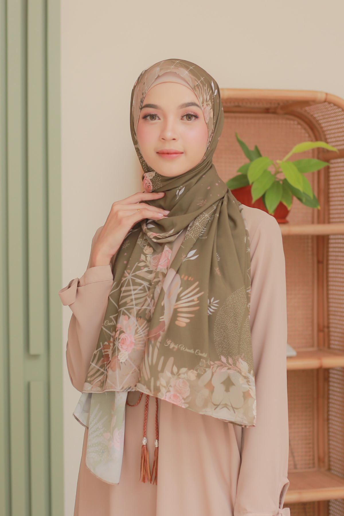 Rosalie - Pashmina Premium Ceruti - Olive - PM11.19
