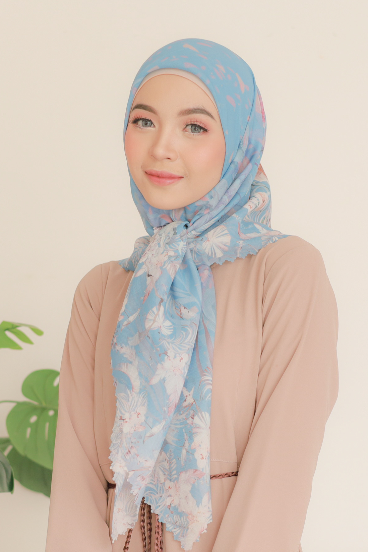 Emily - Scarf Square Premium Polycotton | Sky - EM28.12