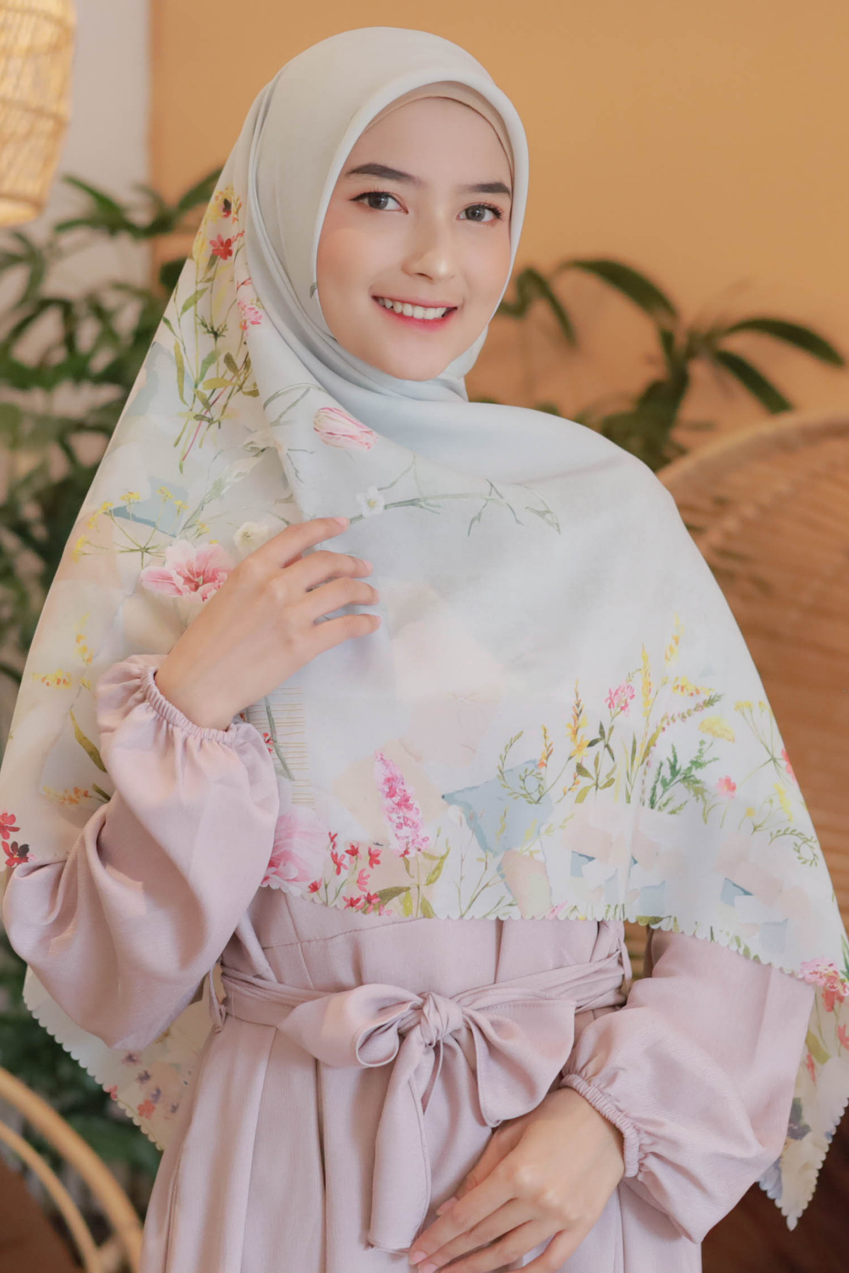 Florence - Scarf Square Premium Polycotton XL - Flint Grey - RJ24.20