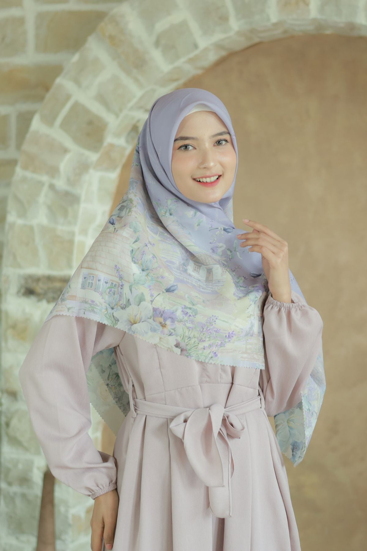 Lavender - Scarf Square Premium Polycotton XL - Purple - LJ57.10