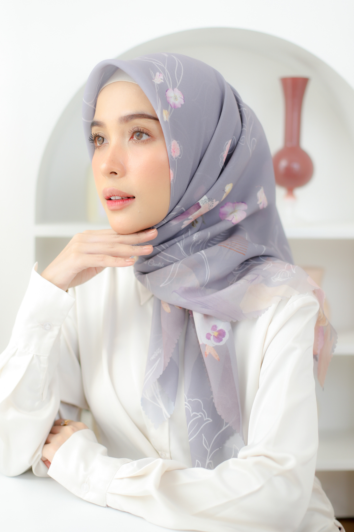 Mora - Scarf Square Premium Polycotton - Grey - MCF2.2