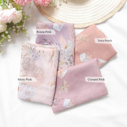 Zinnia - Scarf Square Premium Polycotton | Rosea Pink - CZ73.9