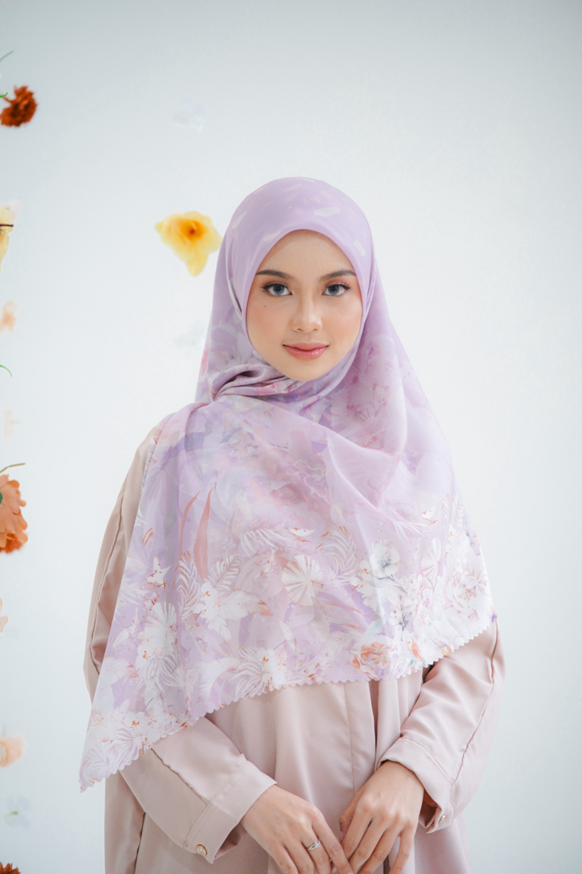 [ BUY 3 GET 1 FREE HIJAB ] Emily JUMBO - Scarf Square Premium Polycotton XL | Moonstone - EB28.19