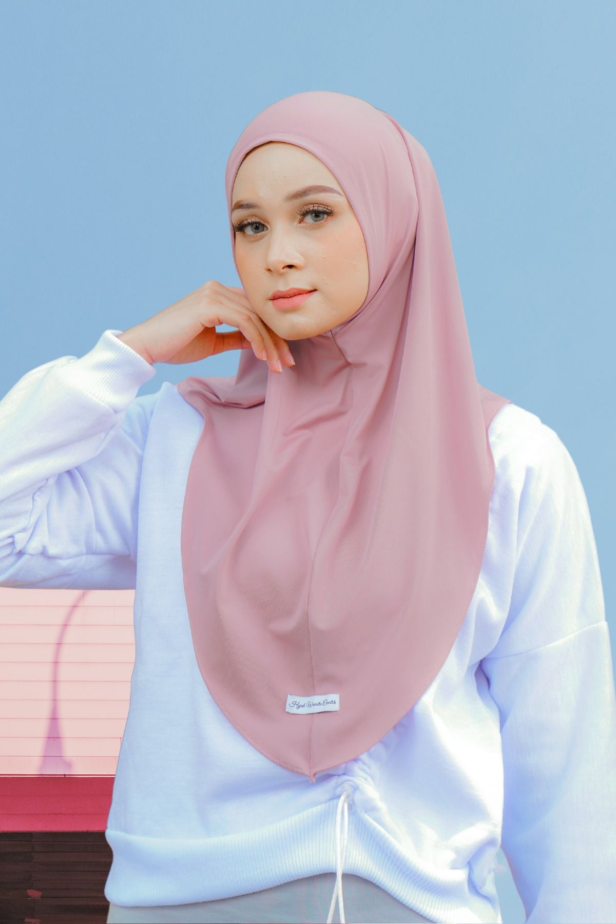 Instan Jennie Sporty Hijab - HLS1.26 Wall Pink