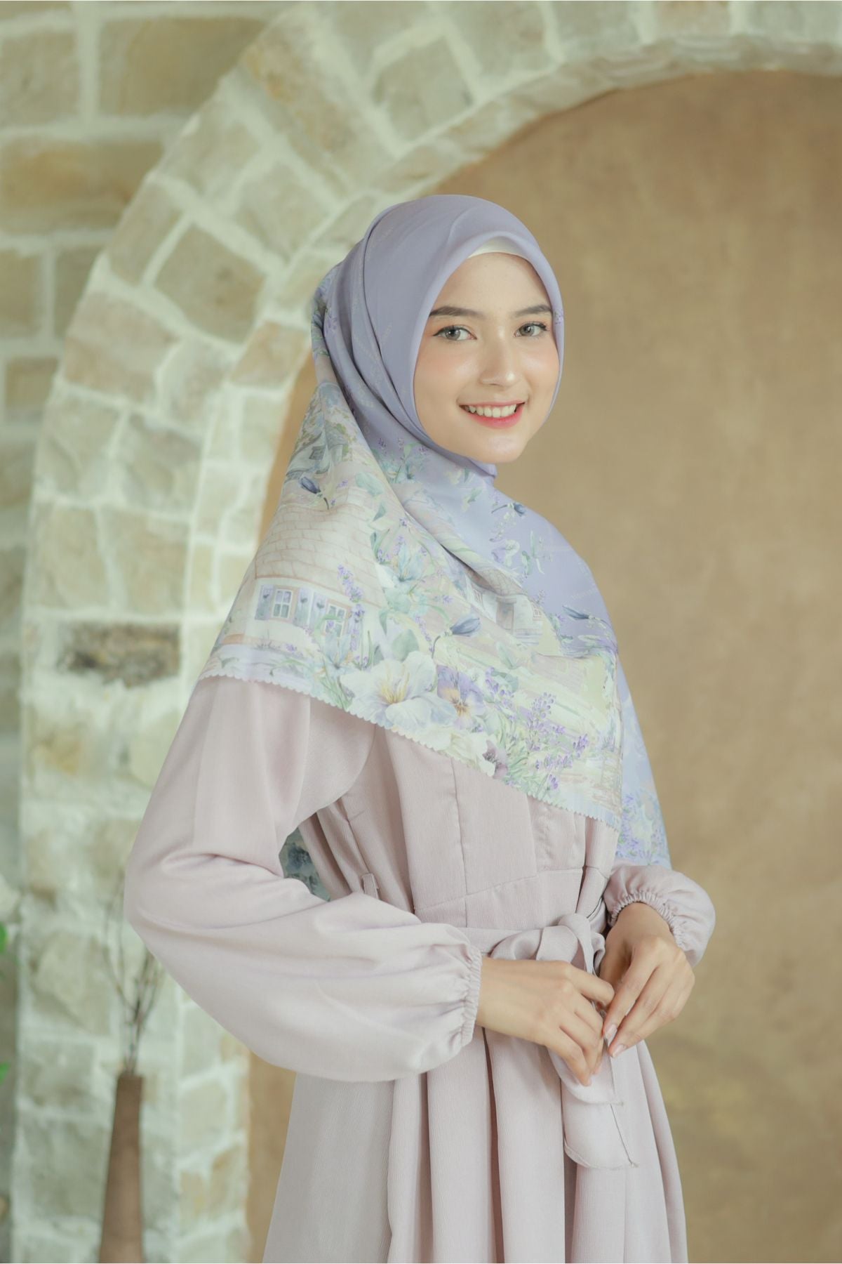 Lavender - Scarf Square Premium Polycotton XL - Purple - LJ57.10