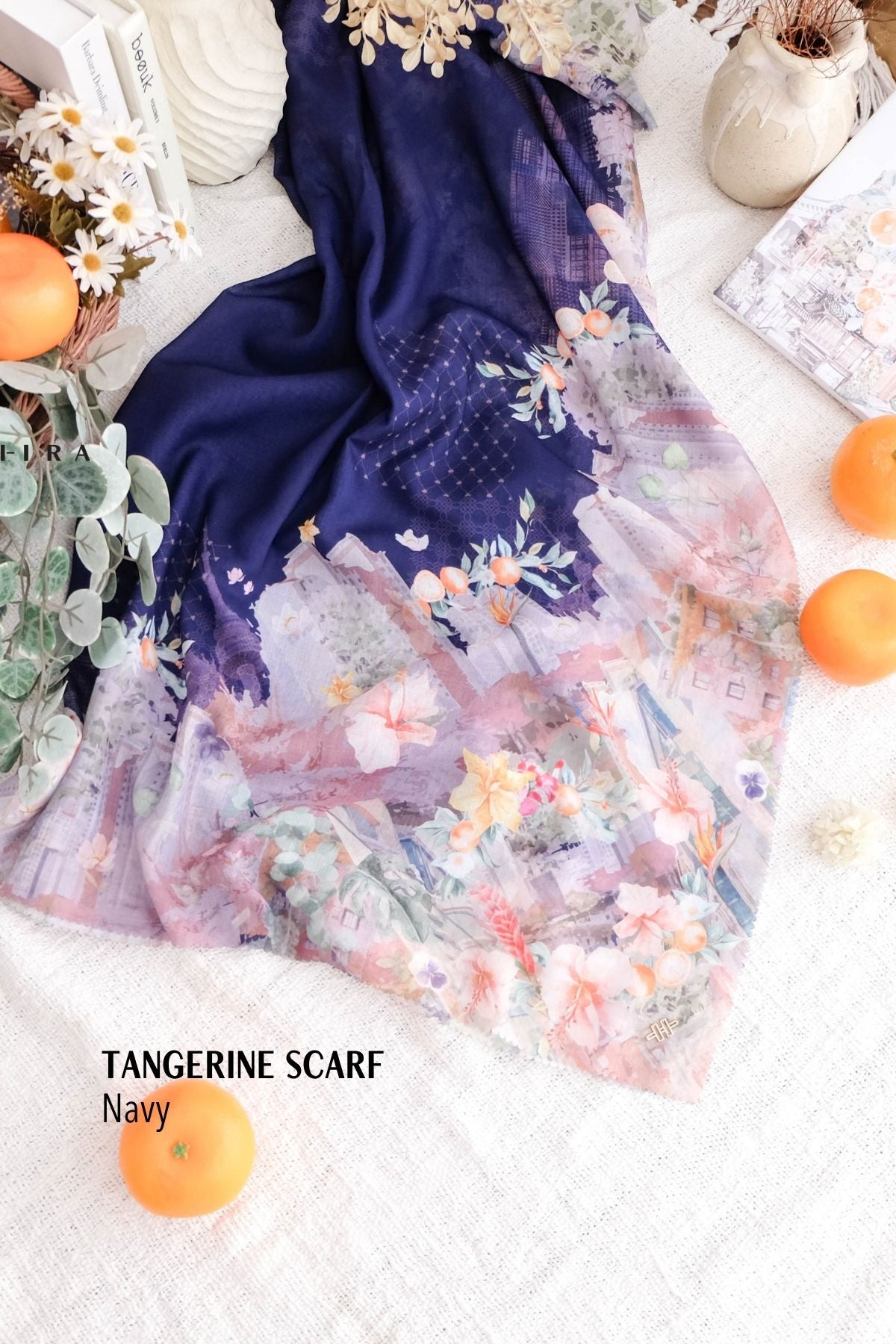 [ BUY 3 GET 1 FREE HIJAB ] Tangerine Scarf - ST16.2 TV16.2 TJ16.2 Navy