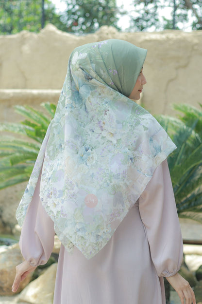 Lavender JUMBO - Scarf Square Premium Polycotton XL | Sage - LJ57.11