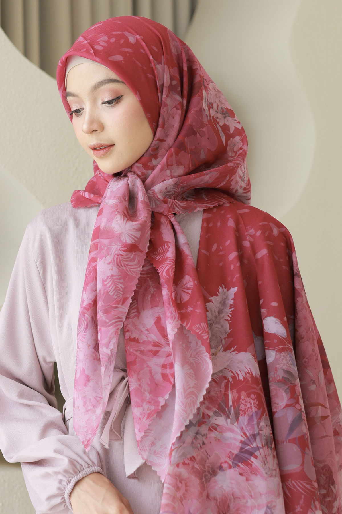 Emily - Scarf Square Premium Polycotton | Briliant Red - EM28.26