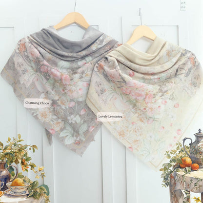 Camellia - Scarf Square British Voal | Lovely Lemontea - CL15.12