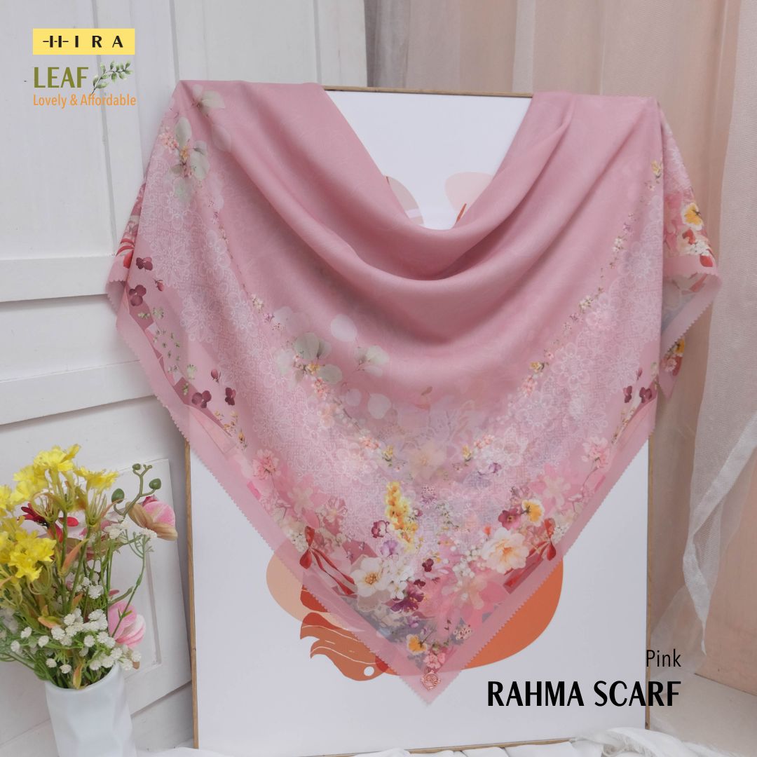 Leaf Rahma Scarf - AM31.5 AC31.5 HJ31.5 Pink