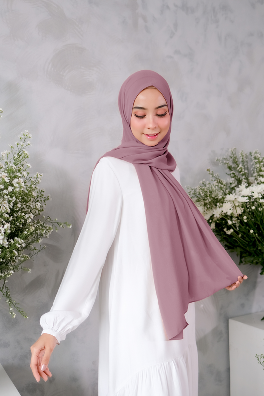 Pashmina Carly (dengan tali)  - HT11.29 Dusty Grape