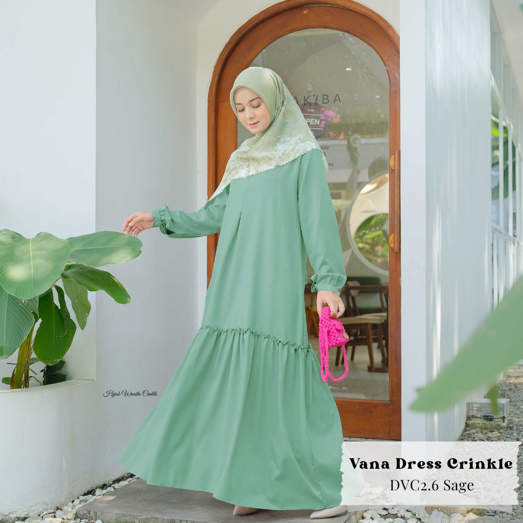 Vana Dress Crinkle - DVC2.6 Sage