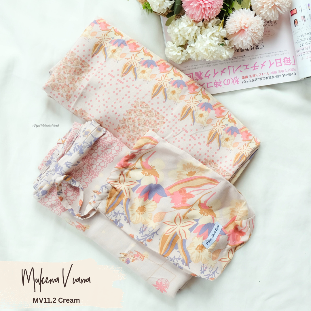 Mukena Viana Prayer Set - MV11.2 Cream