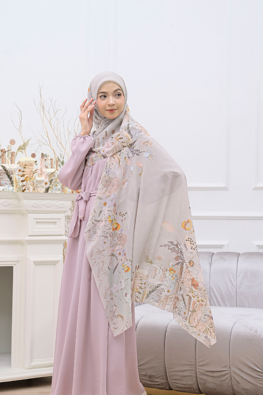Zinnia - Scarf Square Premium Polycotton | Morning Cream - CZ73.8