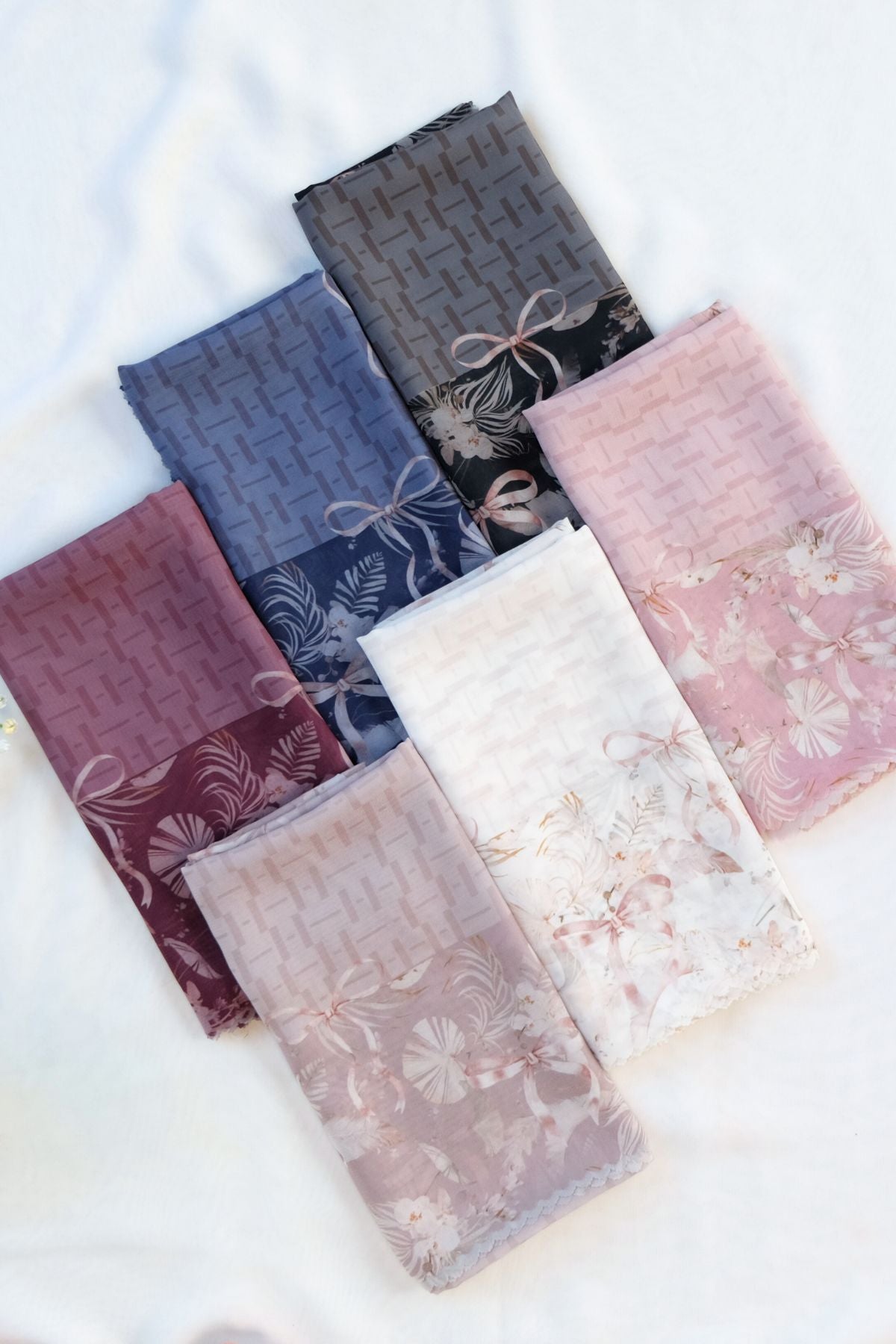 [ BUY 3 GET 1 FREE HIJAB ] Emily - Scarf Square Premium Polycotton | MONO ROSE - EM28.38