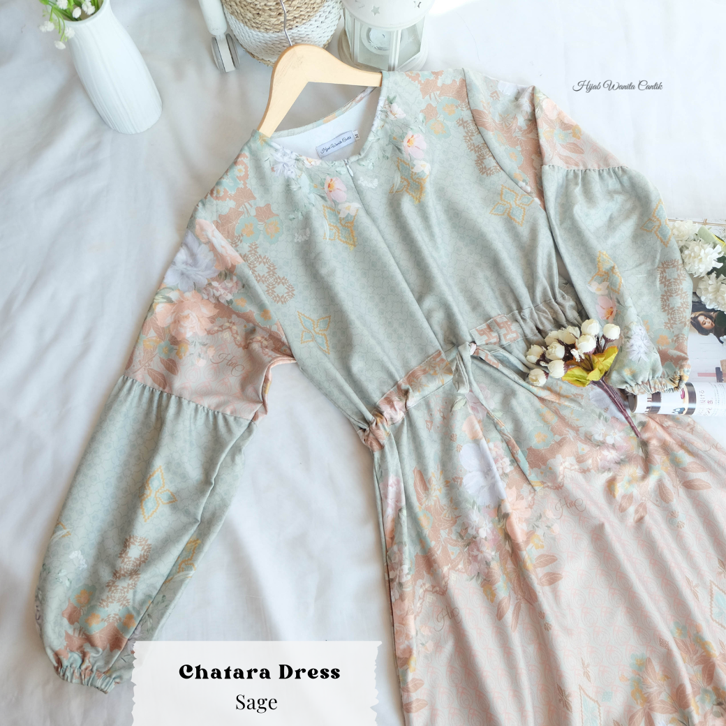 [CLEARANCE SALE] Chatara Dress Anak - CC22.4 Sage