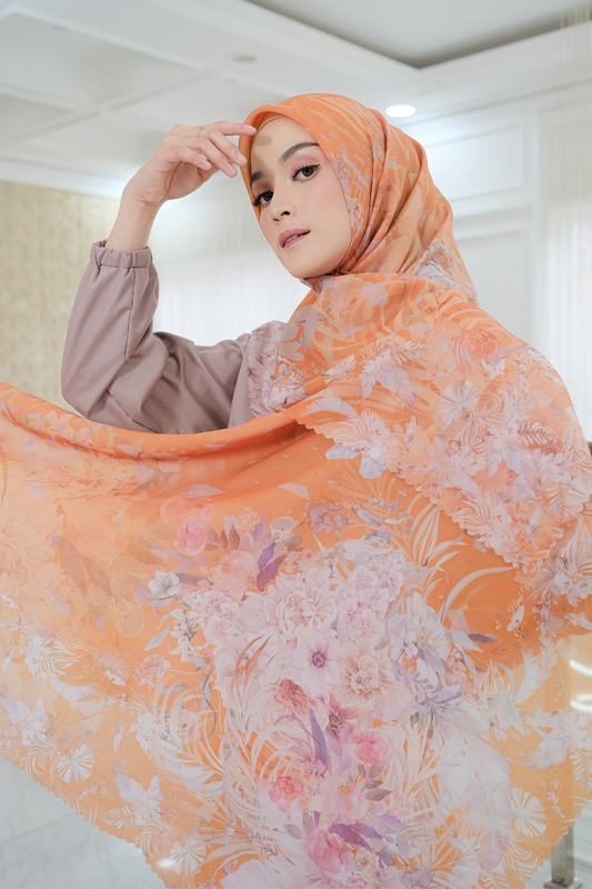 [ BUY 3 GET 1 FREE HIJAB ] Emily - Scarf Square Premium Polycotton | Gold -  EM28.14