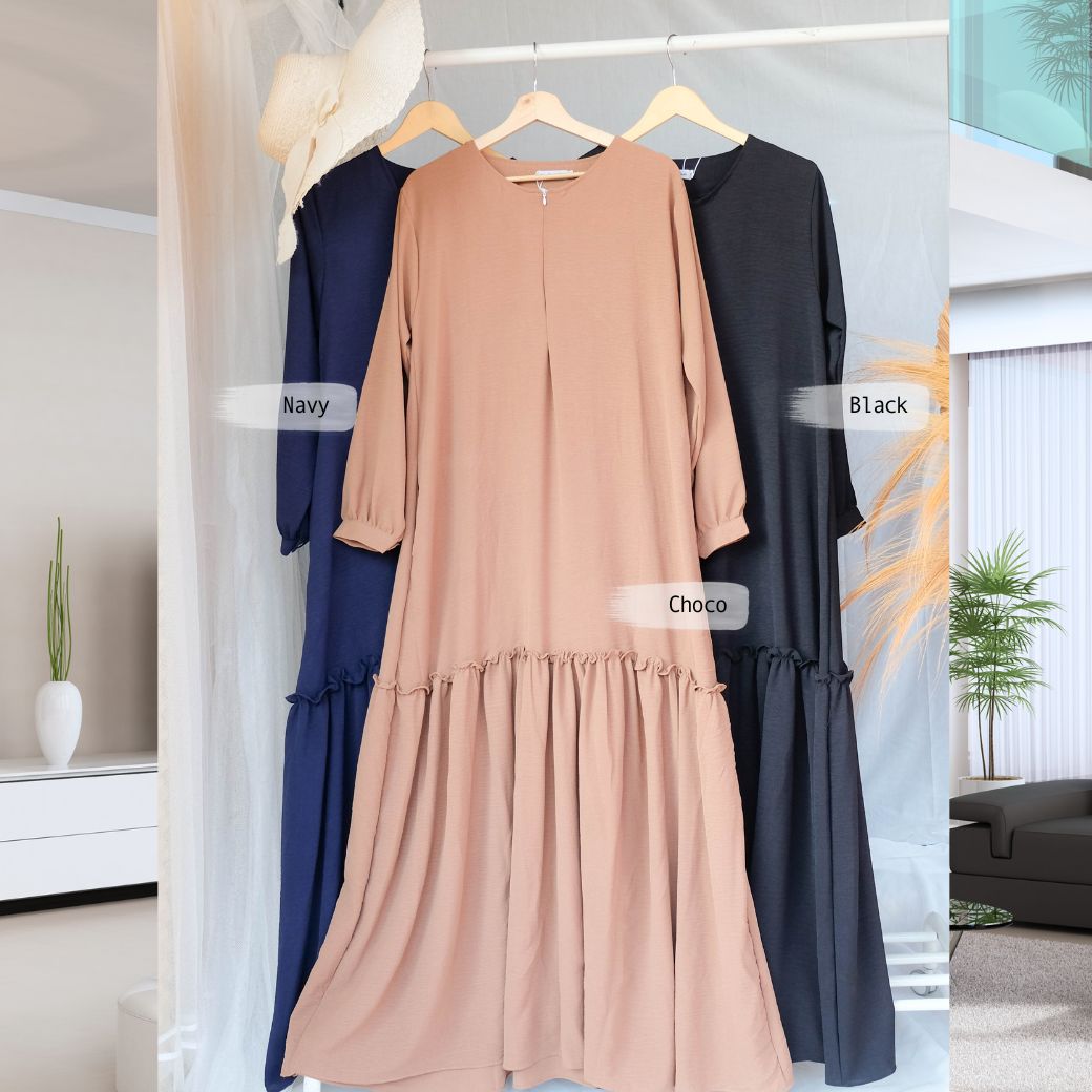 Vana Dress Crinkle - DVC2.3 Choco