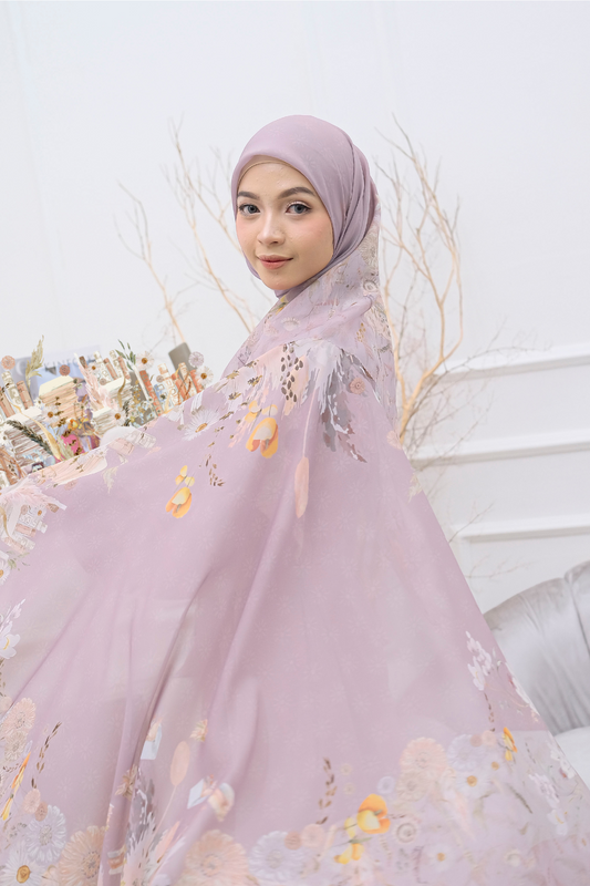 Zinnia - Scarf Square Premium Polycotton | Rosea Pink - CZ73.9