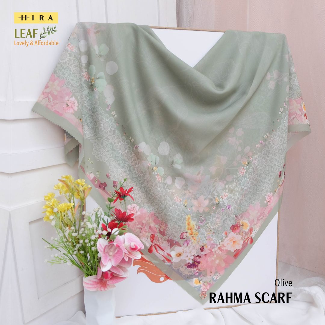 Leaf Rahma Scarf - AM31.7 AC31.7 HJ31.7 Olive