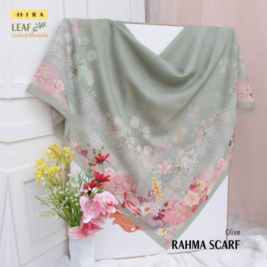Leaf Rahma Scarf - AM31.7 AC31.7 HJ31.7 Olive