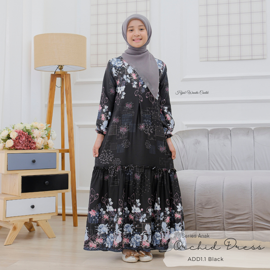 Orchid Dress Anak - ADD1.1 Black